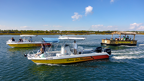 Shelter Cove Marina Fishing, three boats
