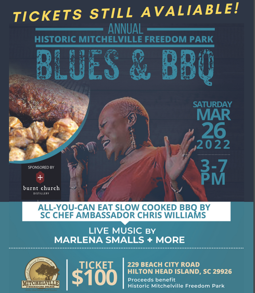 Blues & BBQ at Mitchelville Freedom Park poster