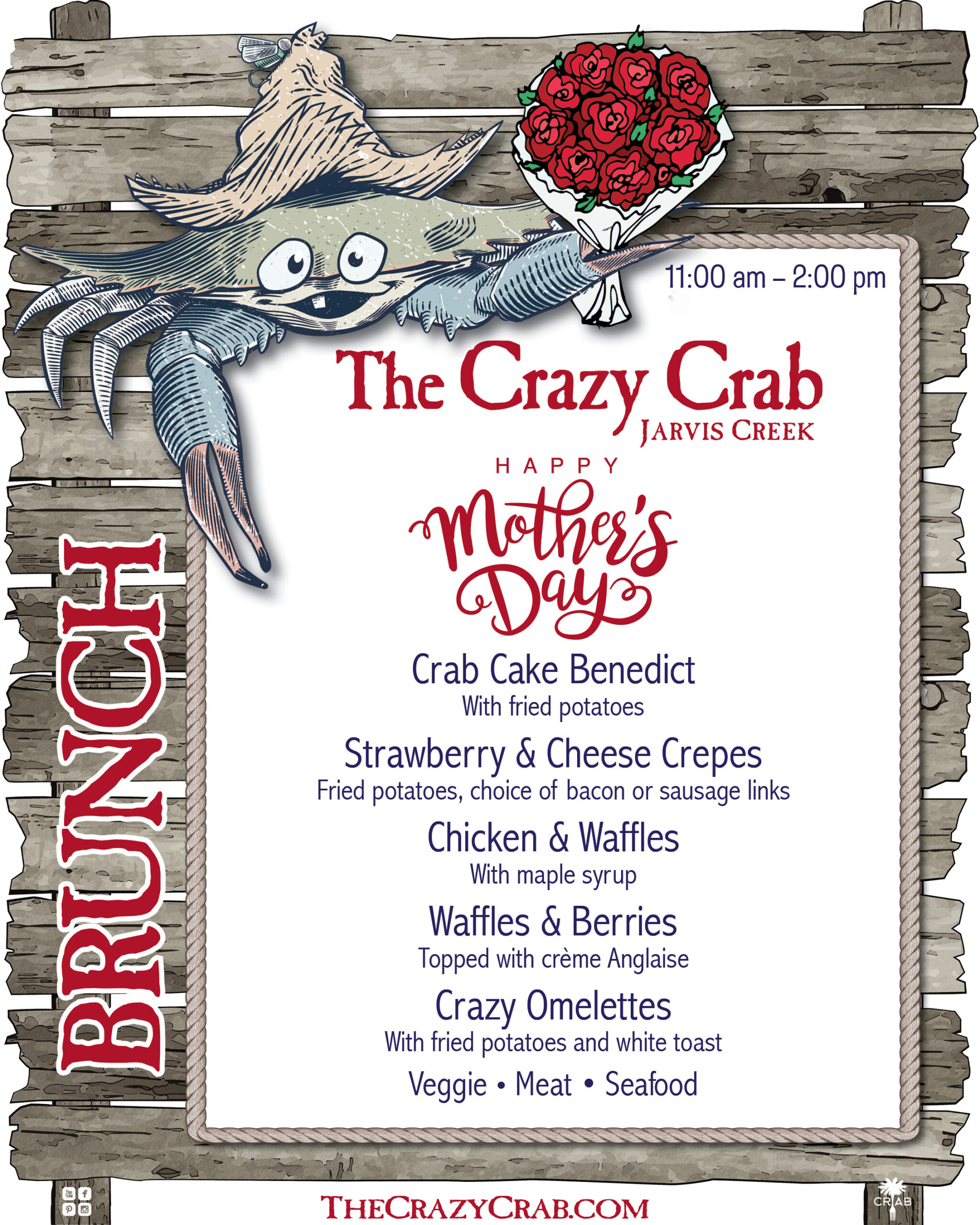 Mother's Day Brunch at the Crazy Crab