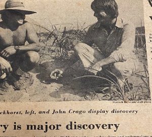 The History of Mitchelville. old newspaper clipping with two men