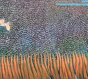 Art League Gallery Exhibition mosaic with orange grass