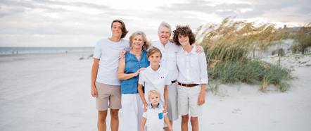 beachphotos hhi banner. family on a beach