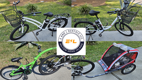 E and L Rentals LLC. A collage of four bikes