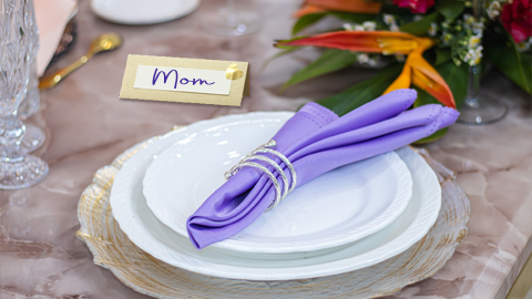 Exquisite Island Dining Experiences. mother's day place setting