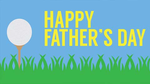 Father’s Day Plaans on Hilton Head Island 2024. A graphics that says happy fathers day with golf