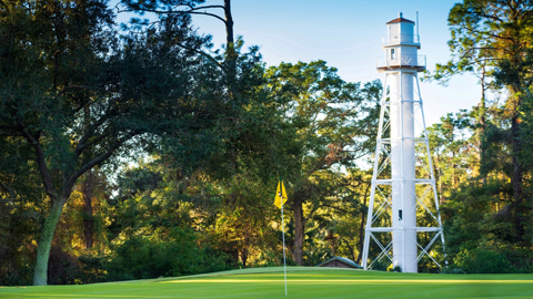 Hilton Head's Other Lighthouse. A white tower-like structure