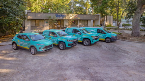 Hilton Head Properties Realty & Rentals. 4 teal vehicles
