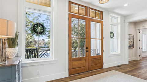 Beach Properties. a doorway from the inside