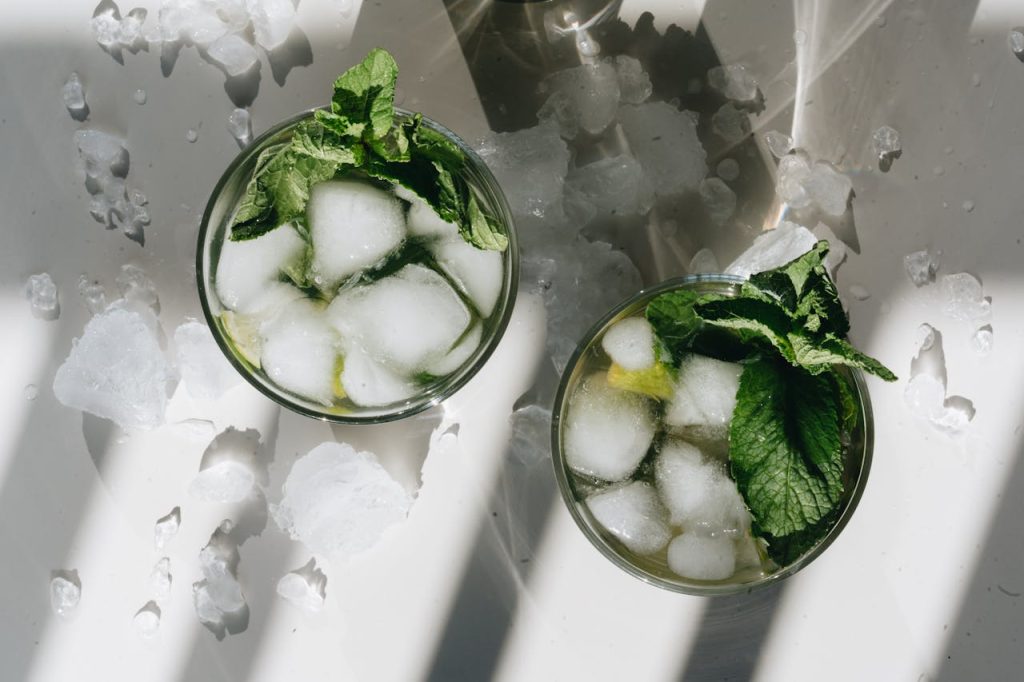 The Mint Julep- The Southern Cocktail. A drink with mint sprigs and ice in a metal cup
