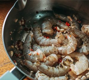 Where to Find Fresh Seafood on Hilton Head. shrimp in a sauce pan